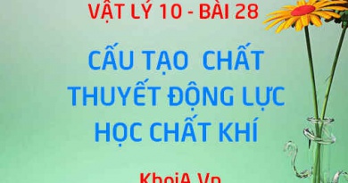 Khí lí tưởng là gì? Thuyết động học phân tử chất khí và Cấu tạo của chất - Vật lý 10 bài 28
